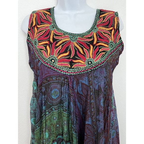 Colorful Bohemian Mini Dress - Picture 2 of 10